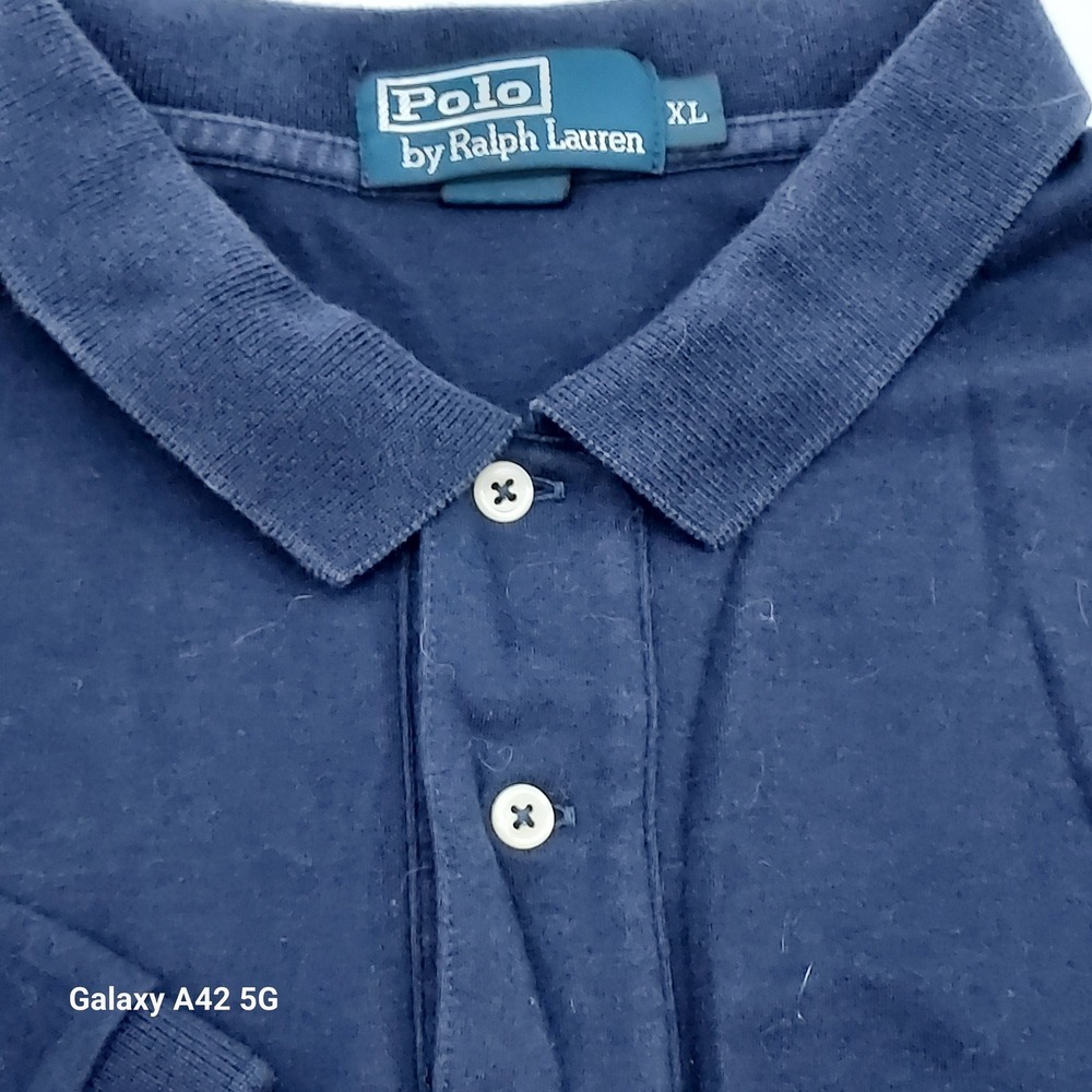 Polo Ralph Lauren Navy Blue Short Sleeve Polo Shirt XL‎ Green Pony Logo